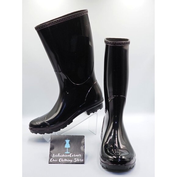 UGG Shoes - UGG Women's Eggplant Shaye Tall Glossy Waterproof Rain Boots Size 11 2519